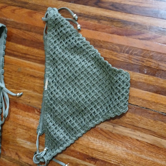 Abercrombie & Fitch Crochet Bikini Swimwear - Olive - M/L - Picture 6 of 8